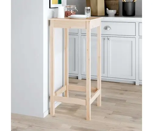 Bāra Galds, 50X50X110 Cm, Priedes Masīvkoks Vidaxl