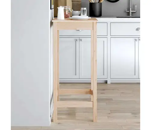 Bāra Galds, 50X50X110 Cm, Priedes Masīvkoks Vidaxl