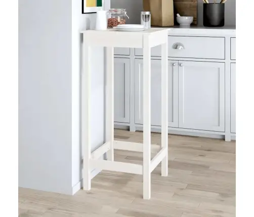 Baarilaud, Valge, 50 X 50 X 110 cm Männipuit