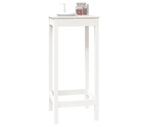 Baarilaud, Valge, 50 X 50 X 110 cm Männipuit
