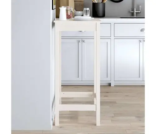 Baarilaud, Valge, 50 X 50 X 110 cm Männipuit