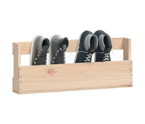 Seinale Kinnitatavad Jalatsiriiulid 2 Tk, 59X9X23 cm Männipuit