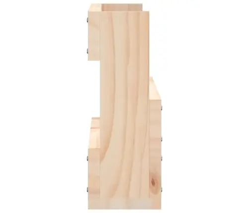 Seinale Kinnitatavad Jalatsiriiulid 2 Tk, 59X9X23 cm Männipuit