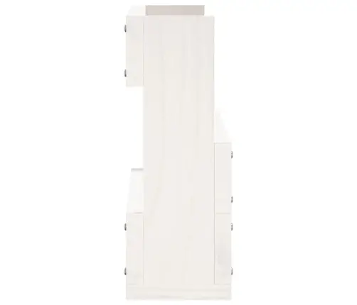 Sienas Apavu Plaukti, 2 Gab., Balti, 59X9X23 Cm, Priedes Koks Vidaxl