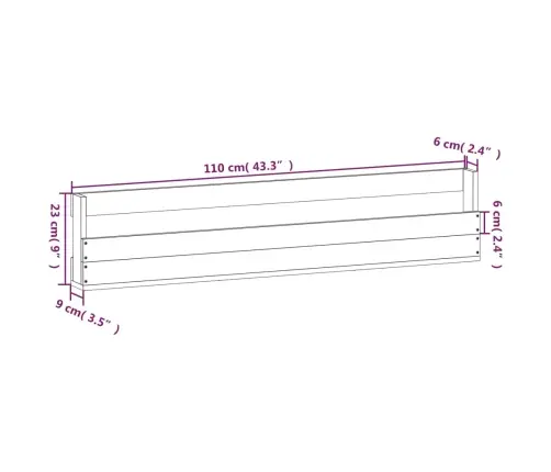 Seinale Kinnitatavad Jalatsiriiulid 2 Tk, 110 X 9 X 23 cm Mänd