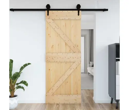 Durvis Narvik, 85X210 Cm, Priedes Masīvkoks Vidaxl