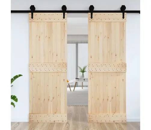 Durvis Narvik, 80X210 Cm, Priedes Masīvkoks Vidaxl