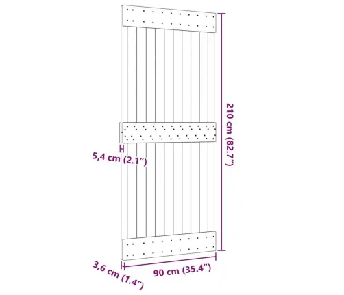Uks, Narvik, 90X210 cm Männipuit