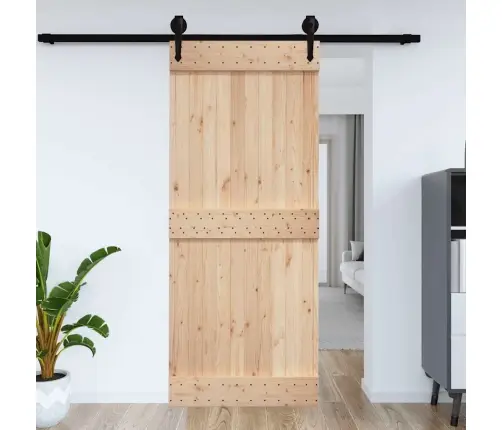 Durvis Narvik, 95X210 Cm, Priedes Masīvkoks Vidaxl