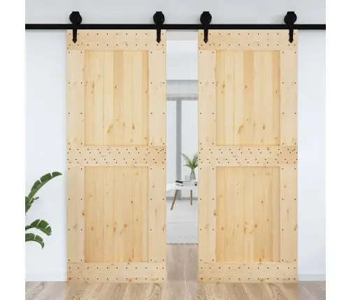 Durvis Narvik, 90X210 Cm, Priedes Masīvkoks Vidaxl