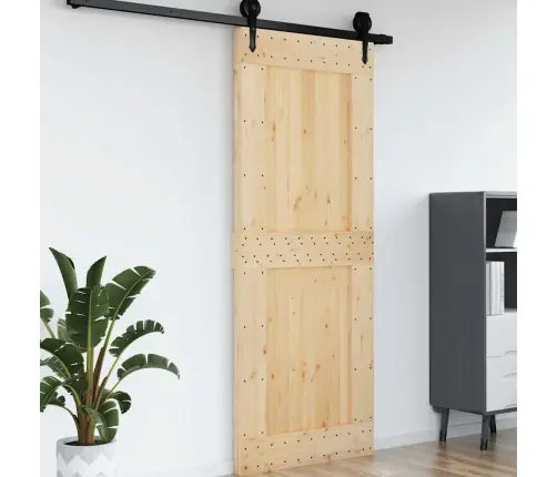 Durvis Narvik, 90X210 Cm, Priedes Masīvkoks Vidaxl