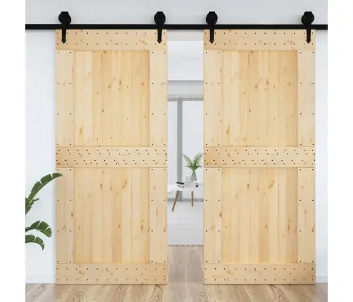 Durvis Narvik, 100X210 Cm, Priedes Masīvkoks Vidaxl