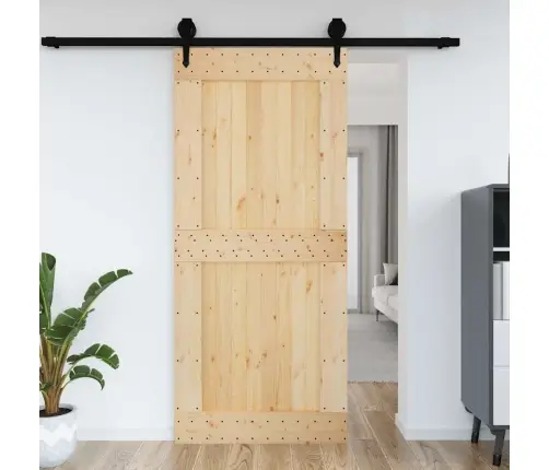 Durvis Narvik, 100X210 Cm, Priedes Masīvkoks Vidaxl