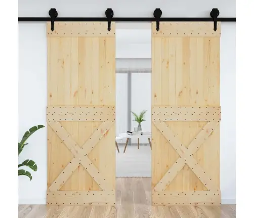 Durvis Narvik, 85X210 Cm, Priedes Masīvkoks Vidaxl