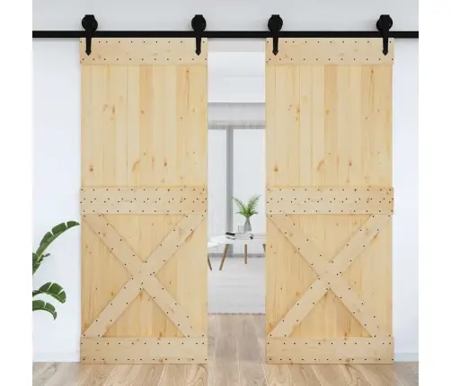 Durvis Narvik, 90X210 Cm, Priedes Masīvkoks Vidaxl