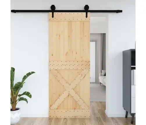 Durvis Narvik, 90X210 Cm, Priedes Masīvkoks Vidaxl