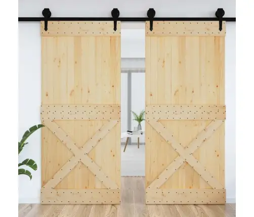 Durvis Narvik, 100X210 Cm, Priedes Masīvkoks Vidaxl