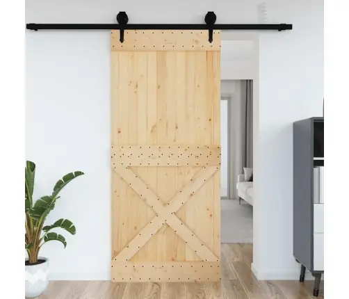 Durvis Narvik, 100X210 Cm, Priedes Masīvkoks Vidaxl