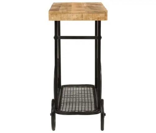 Konsoles Galdiņš, 112X36X76 Cm, Mango Masīvkoks, Dzelzs Vidaxl