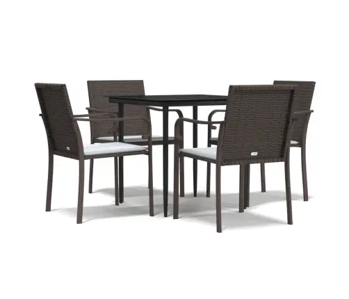 5-Daļīgs Dārza Mēbeļu Komplekts Ar Matračiem, Pe Rotangpalma Vidaxl