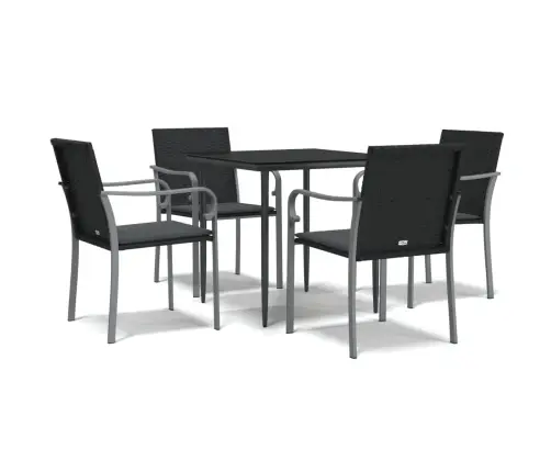 5-Daļīgs Dārza Mēbeļu Komplekts Ar Matračiem, Pe Rotangpalma Vidaxl