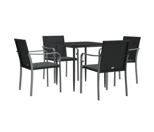 5-Daļīgs Dārza Mēbeļu Komplekts Ar Matračiem, Pe Rotangpalma Vidaxl