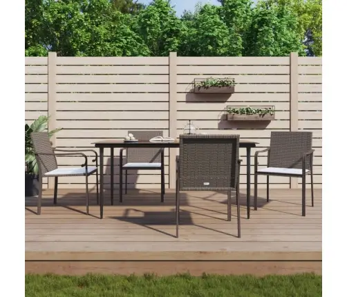 5-Daļīgs Dārza Mēbeļu Komplekts Ar Matračiem, Pe Rotangpalma Vidaxl