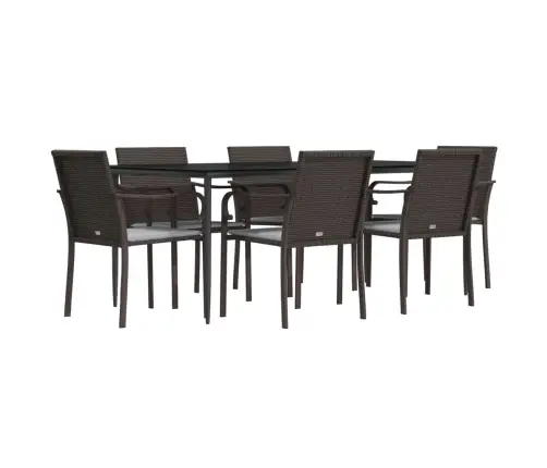 Sodo Komplektas Su Pagalvėlėmis, 7 Dalių, Poliratanas/Plienas