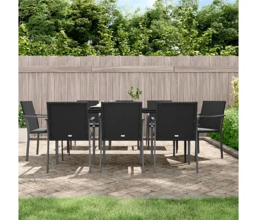 9-Daļīgs Dārza Mēbeļu Komplekts Ar Matračiem, Pe Rotangpalma Vidaxl