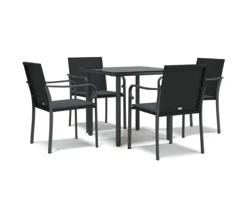 5-Daļīgs Dārza Mēbeļu Komplekts Ar Matračiem, Pe Rotangpalma Vidaxl