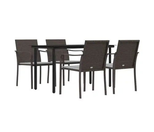 5-Osaline Aia Söögimööbli Komplekt Istmepatjadega, Rotang/Teras