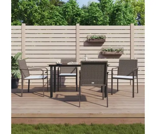 5-Osaline Aia Söögimööbli Komplekt Istmepatjadega, Rotang/Teras