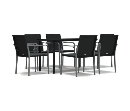 7-Osaline Aia Söögimööbli Komplekt Istmepatjadega, Rotang/Teras