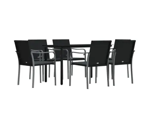 7-Osaline Aia Söögimööbli Komplekt Istmepatjadega, Rotang/Teras