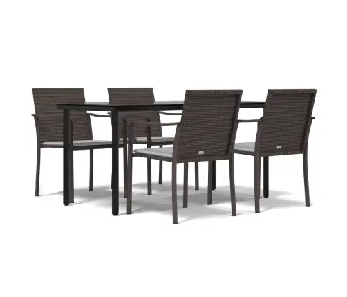 5-Osaline Aia Söögimööbli Komplekt Istmepatjadega, Rotang/Teras
