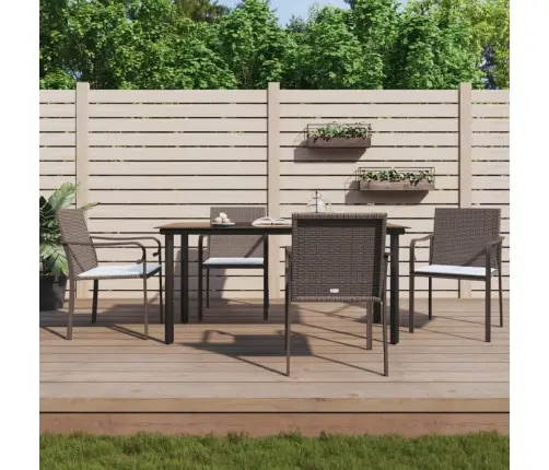 5-Osaline Aia Söögimööbli Komplekt Istmepatjadega, Rotang/Teras