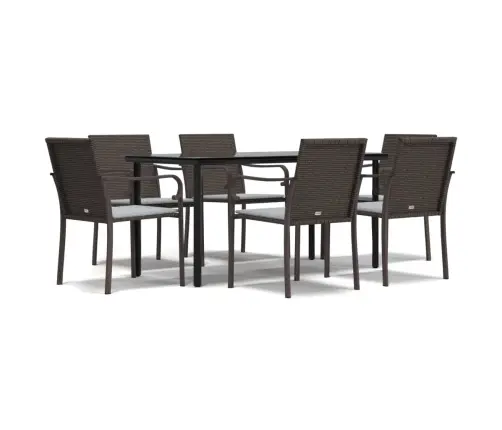 Sodo Komplektas Su Pagalvėlėmis, 7 Dalių, Poliratanas/Plienas