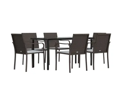 Sodo Komplektas Su Pagalvėlėmis, 7 Dalių, Poliratanas/Plienas