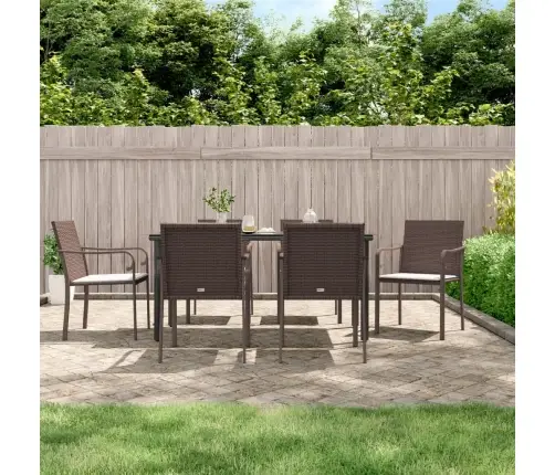 Sodo Komplektas Su Pagalvėlėmis, 7 Dalių, Poliratanas/Plienas