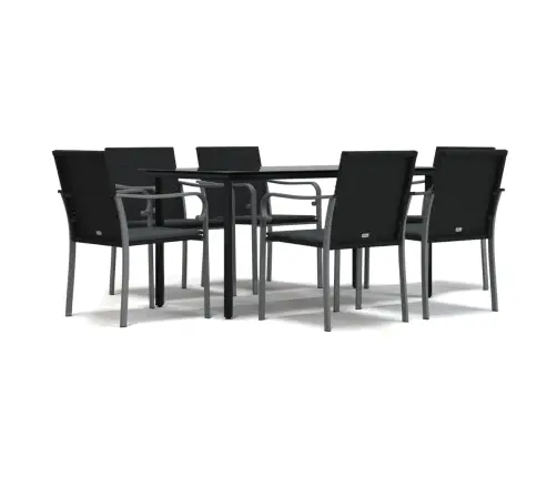 7-Osaline Aia Söögimööbli Komplekt Istmepatjadega, Rotang/Teras