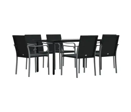 7-Osaline Aia Söögimööbli Komplekt Istmepatjadega, Rotang/Teras