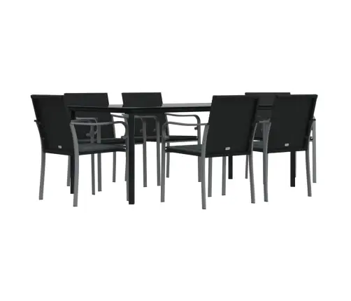 7-Osaline Aia Söögimööbli Komplekt Istmepatjadega, Rotang/Teras