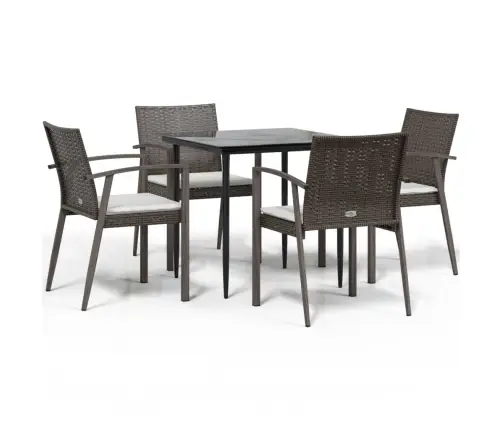 5-Osaline Aia Söögimööbli Komplekt Istmepatjadega, Rotang/Teras