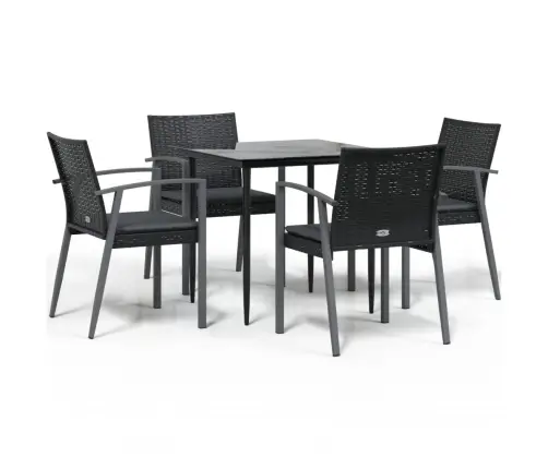 5-Daļīgs Dārza Mēbeļu Komplekts Ar Matračiem, Pe Rotangpalma Vidaxl