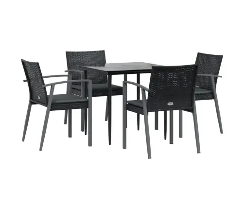 5-Daļīgs Dārza Mēbeļu Komplekts Ar Matračiem, Pe Rotangpalma Vidaxl