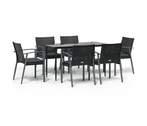 7-Osaline Aia Söögimööbli Komplekt Istmepatjadega, Rotang/Teras