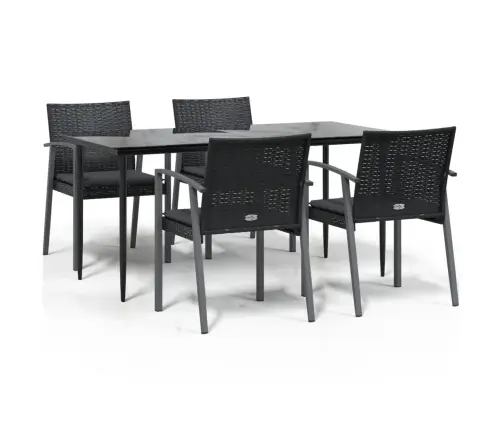 5-Daļīgs Dārza Mēbeļu Komplekts Ar Matračiem, Pe Rotangpalma Vidaxl