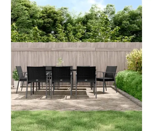 9-Osaline Aia Söögimööbli Komplekt Istmepatjadega, Rotang/Teras