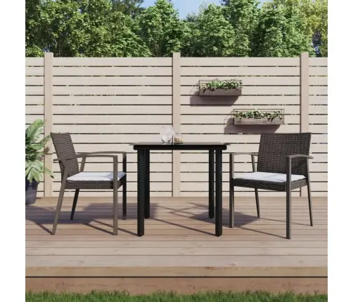 3-Osaline Aia Söögimööbli Komplekt Istmepatjadega, Rotang/Teras