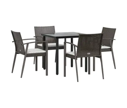 5-Daļīgs Dārza Mēbeļu Komplekts Ar Matračiem, Pe Rotangpalma Vidaxl